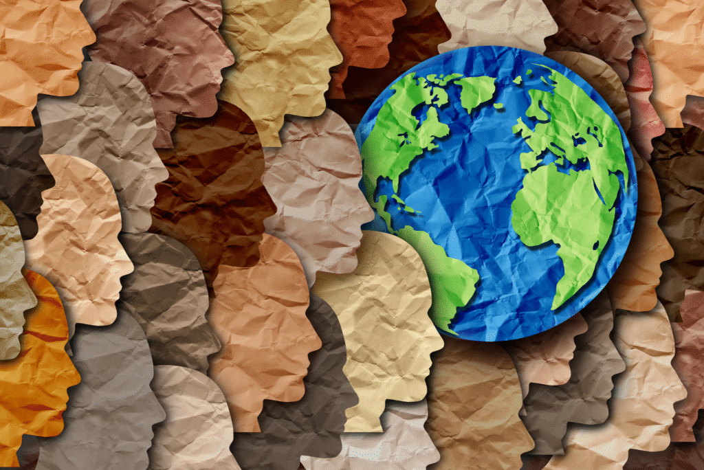 Diversity surrounding a globe