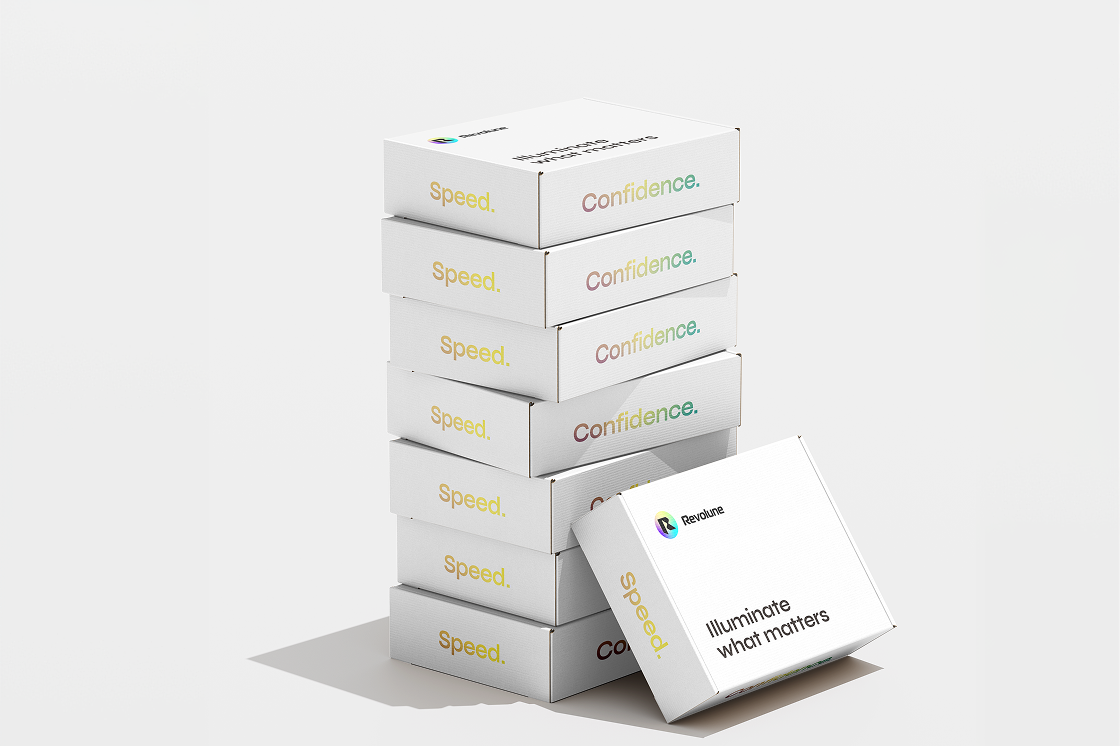 Stack of Revolune multiplex immunofluorescence reagent kit boxes